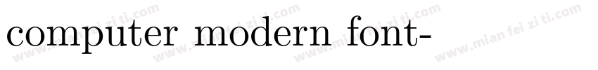 computer modern font字体转换